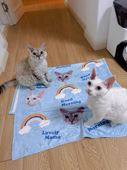 Personliga husdjursprodukter – filt med foto på din älskade hund eller katt|Specialbeställning