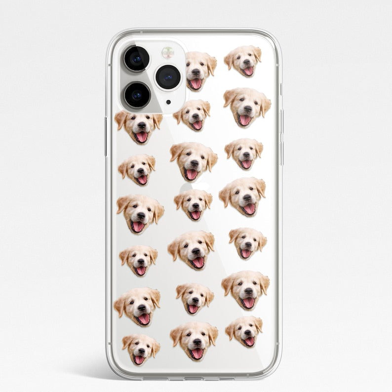 カスタマイズされたペットアバター携帯電話ケース iPhone 透明 - Fallook