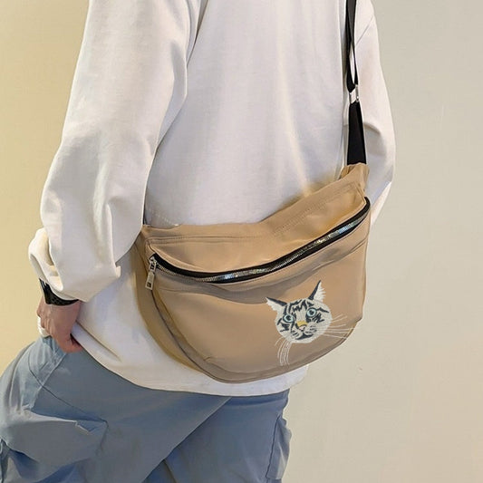 Broderad crossbody-väska | Skräddarsytt realistiskt husdjursporträtt efter ditt eget foto