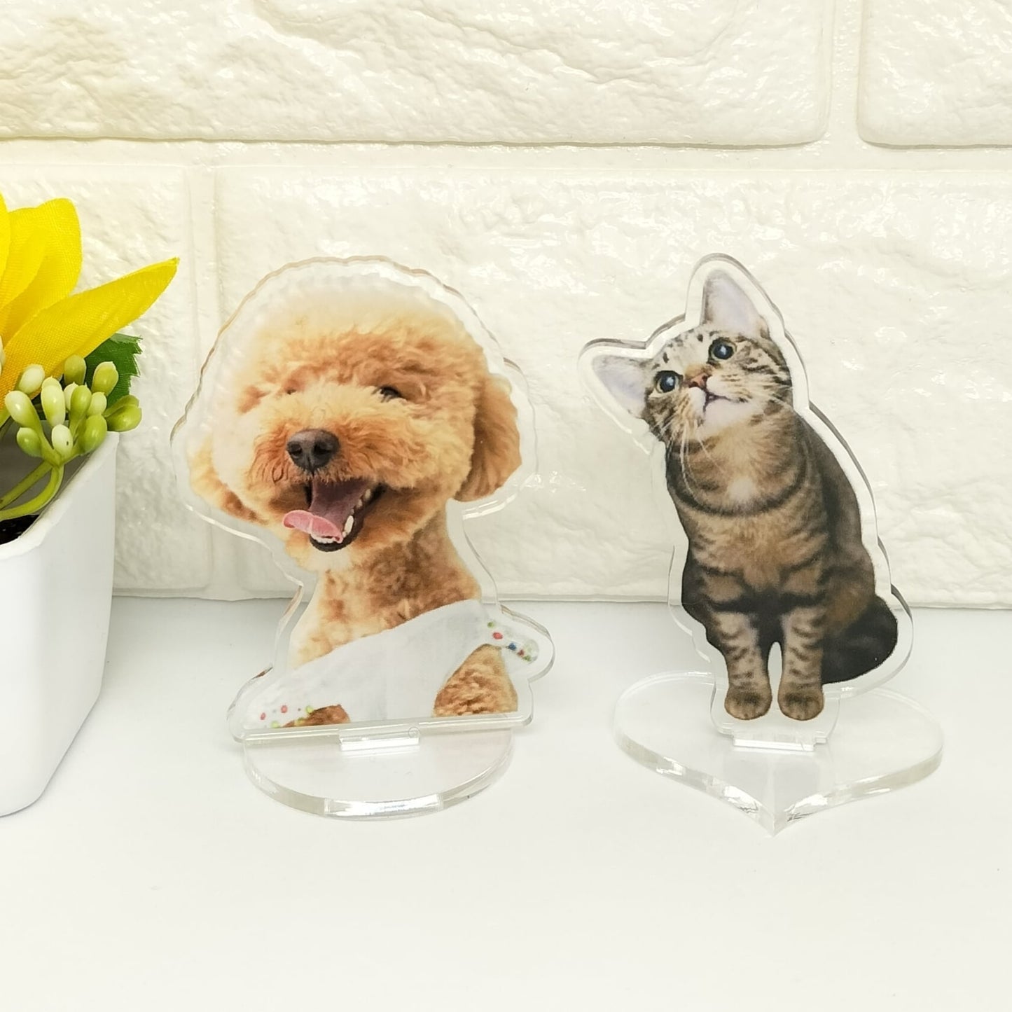 アクリルスタンドカスタム透明装飾お土産誕生日プレゼントペット猫犬キーホルダーアニメキャラクター漫画 - Fallook