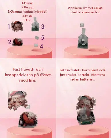 🐶🐱 Tryck med 1 husdjur / 1 person • Anpassat husdjur huvudnickande akrylställ-skylt