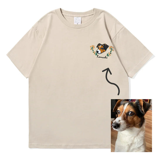 Personlig T-shirt med linjekonst – Ta med din bästa vän överallt