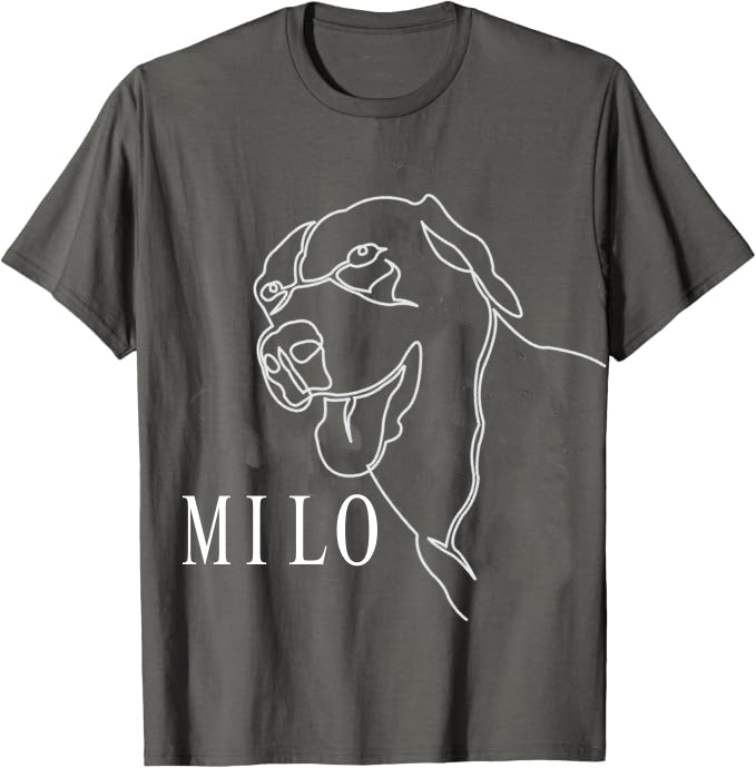 Anpassad t-shirt med linjekonst av husdjur