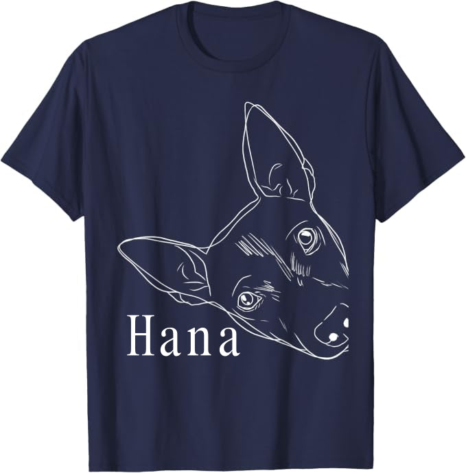 Anpassad t-shirt med linjekonst av husdjur