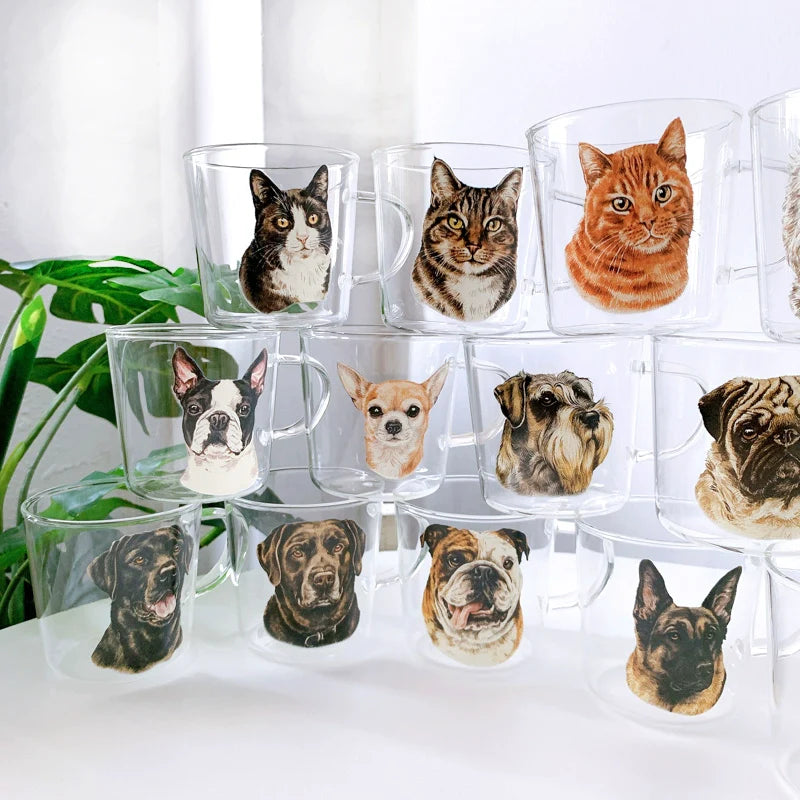 Ny ankomst！Hund & katt husdjur med namn och foto｜Specialbeställt whiskyglas