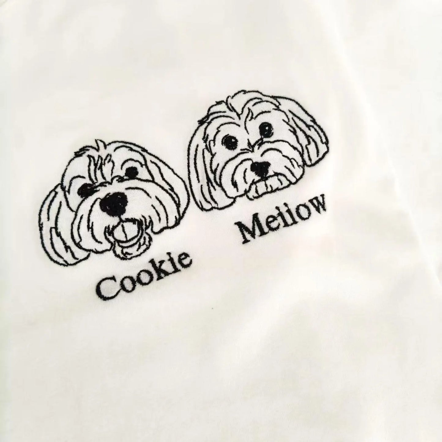 New Arrival! Personlig broderad T-shirt – Skräddarsytt foto av din hund & katt