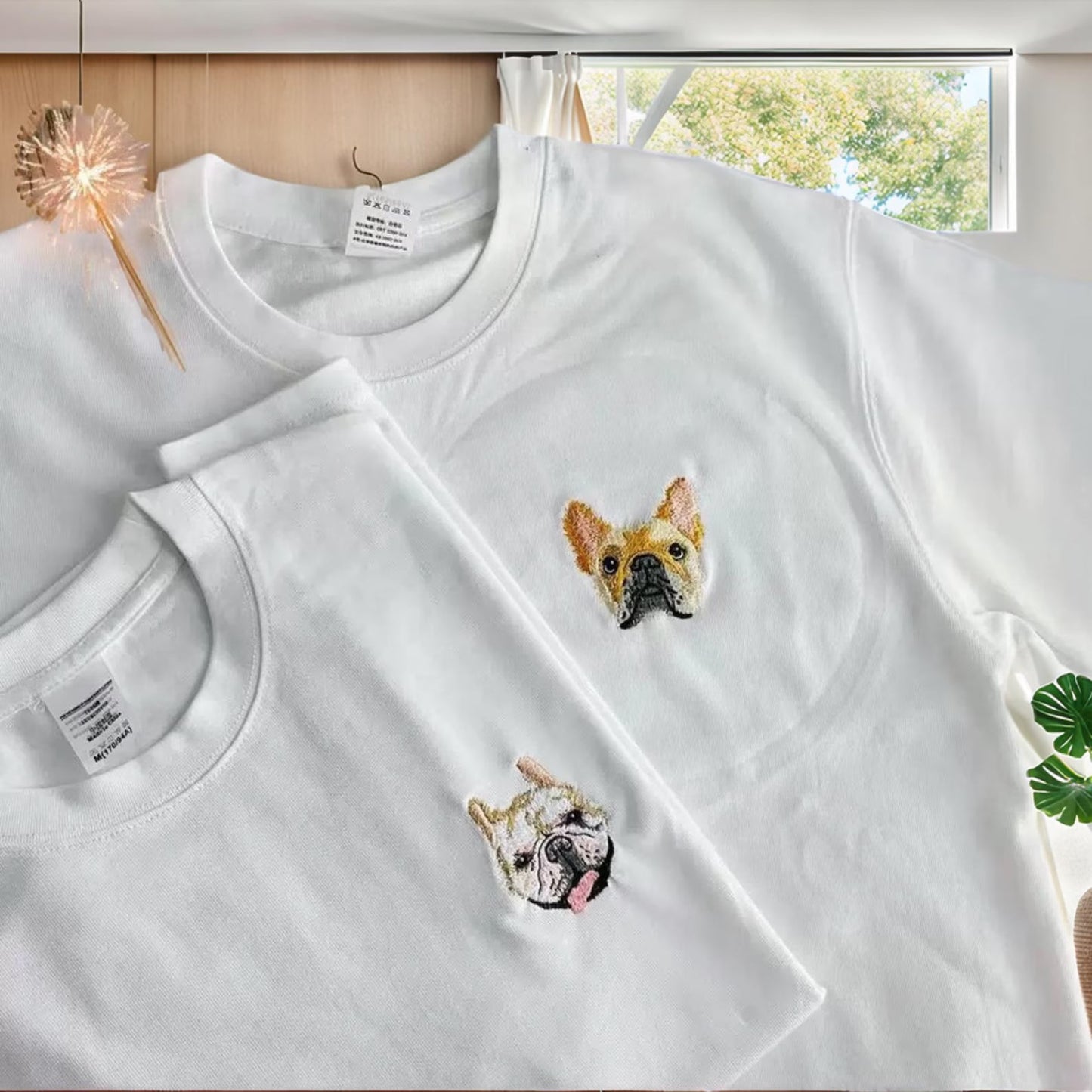 Nyinkommet! Personlig broderad T-shirt med foto av ditt husdjur 🐾