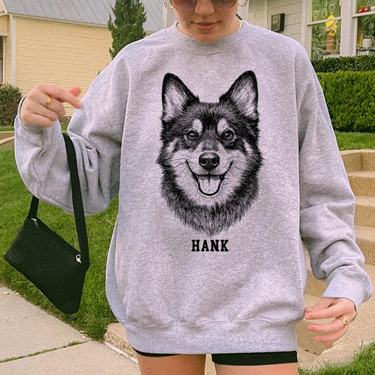 Personlig T-shirt med Husdjursporträtt – Skapad från Ditt Foto
