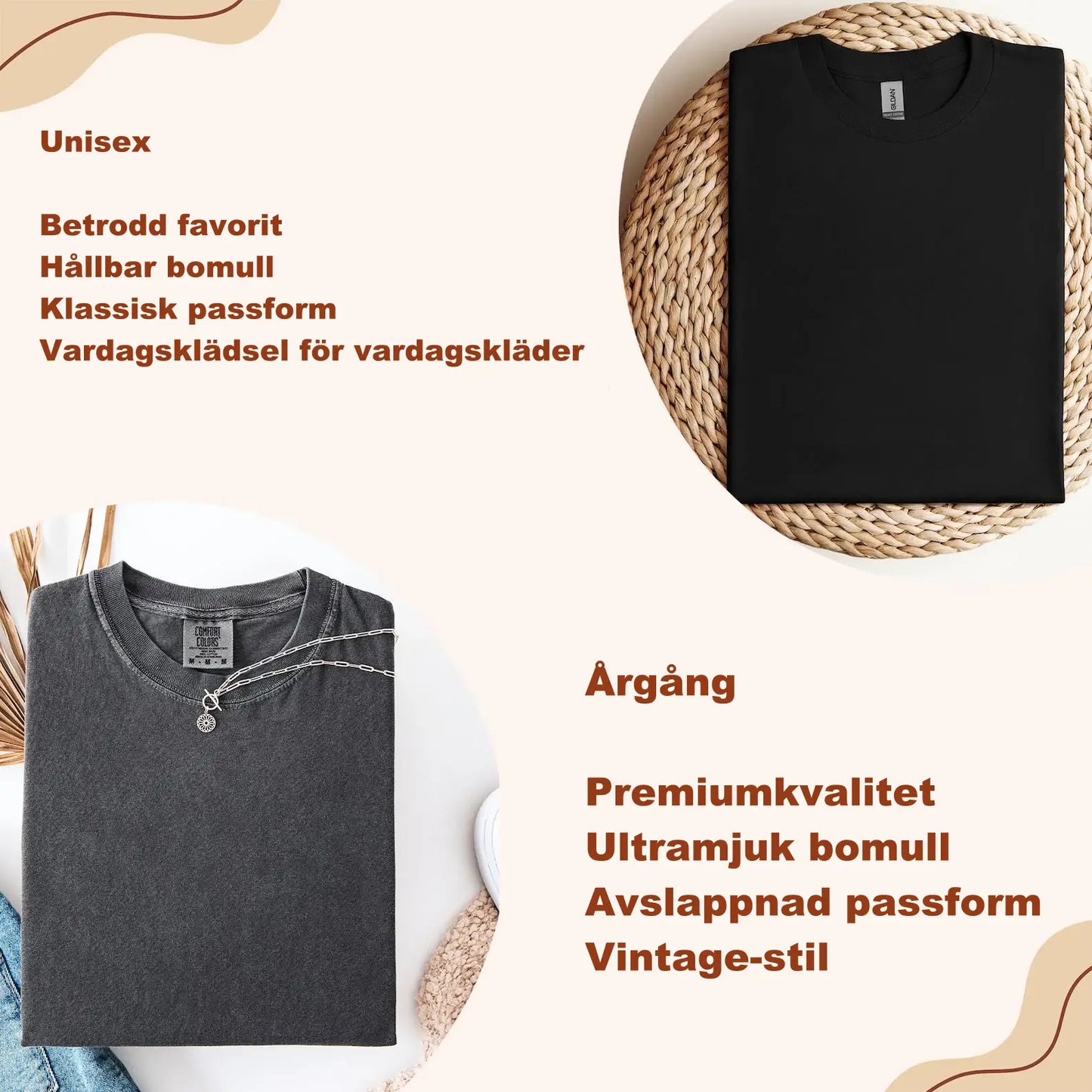Personlig T-shirt med foto av hund eller katt – vintage stil