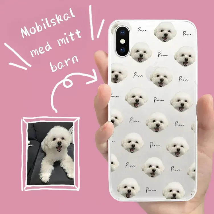 Personliga produkter med mitt husdjur – iPhonefodral / mobilskal med husdjursfoto, smartphone- och iPhone-skal, specialbeställda (på beställning), älskade hundar och katter, present till födelsedag och årsdag, katt och hund.