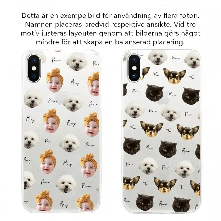 Personliga produkter med mitt husdjur – iPhonefodral / mobilskal med husdjursfoto, smartphone- och iPhone-skal, specialbeställda (på beställning), älskade hundar och katter, present till födelsedag och årsdag, katt och hund.