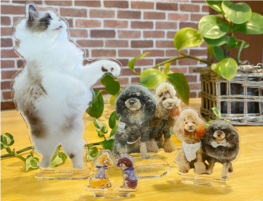 アクリルスタンドカスタム透明装飾お土産誕生日プレゼントペット猫犬キーホルダーアニメキャラクター漫画 - Fallook